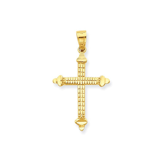 10k Budded Cross Pendant