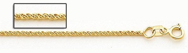 14K Yellow Gold 1.5mm Parrisan Wheat Chain