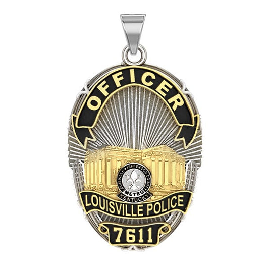 Personalized Louisville Kentucky Police Badge with Your Rank and Number