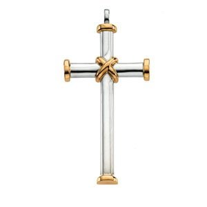 14K Two-Tone Gold CROSS PENDANT