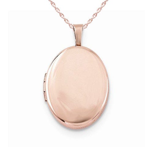 Rose Gold Plated Classic Oval Photo Locket