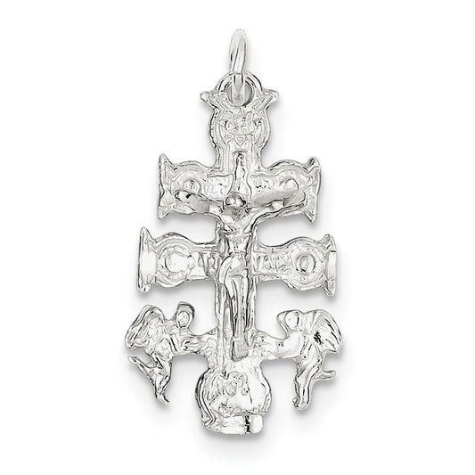 Sterling Silver Cara Vaca Crucifix Pendant