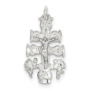 Sterling Silver Cara Vaca Crucifix Pendant