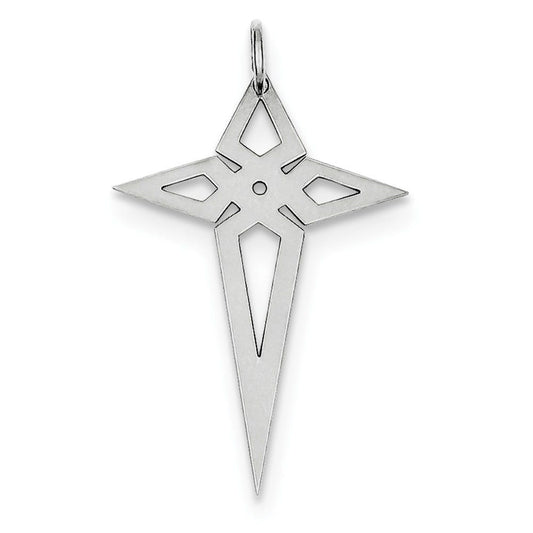 Sterling Silver Laser Designed Cross Pendant