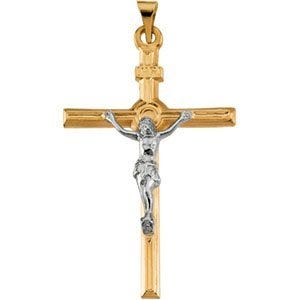 TWO TONE CRUCIFIX PENDANT