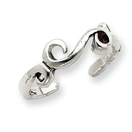 Sterling Silver Antiqued Toe Ring