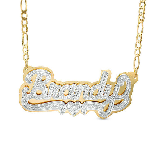 Diamond Cut Script Name Necklace with Chain Included