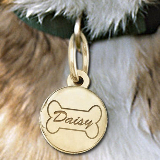 Dog Bone Round Picture Locket