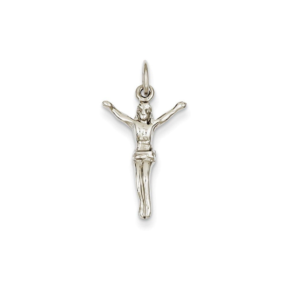 14k White Gold Jesus Charm
