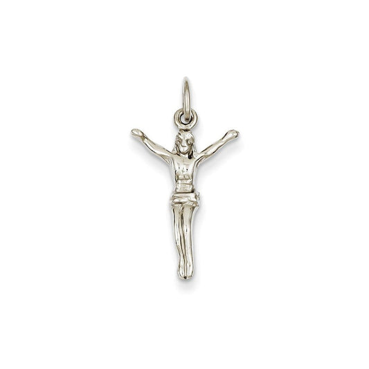 14k White Gold Jesus Charm