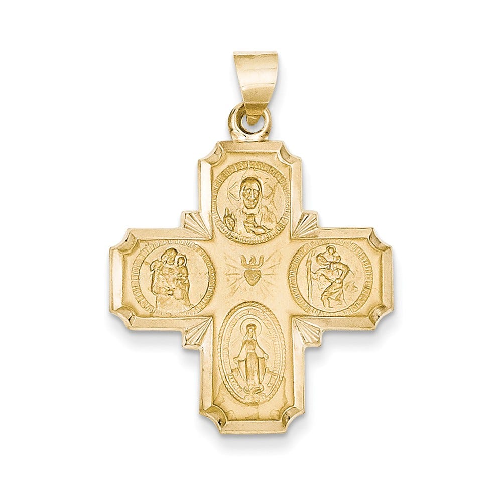 14k Four-Way Medal Pendant