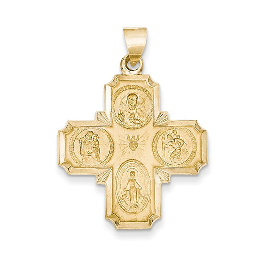 14k Four-Way Medal Pendant