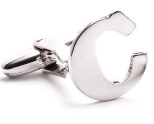 Genuine Sterling Silver Letter "C" Cufflinks