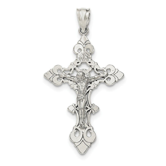 Sterling Silver Polished INRI Crucifix Pendant
