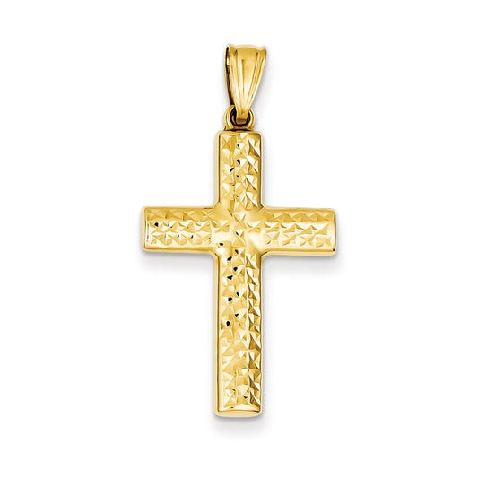 14k Reversible Cross Pendant