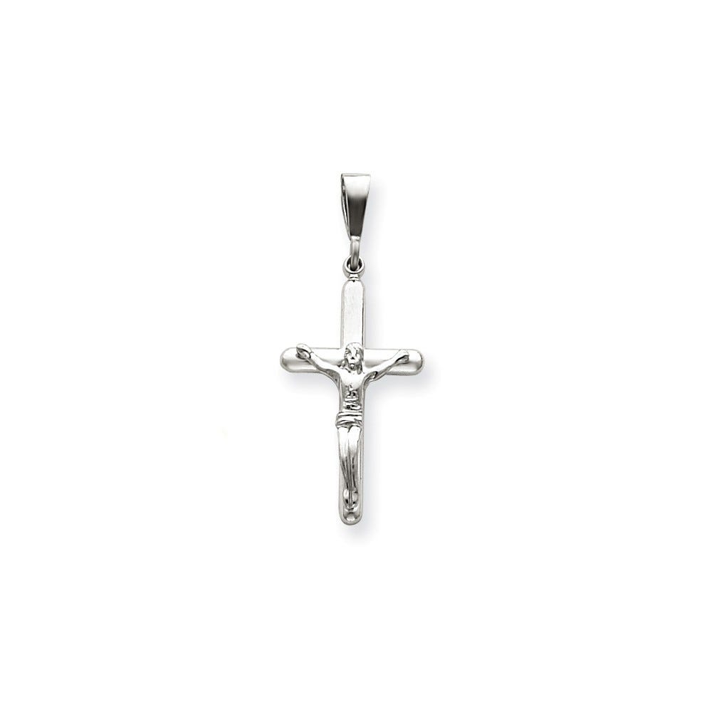 14k White Gold Crucifix Pendant