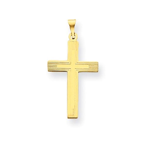 14k Polished Cross Charm