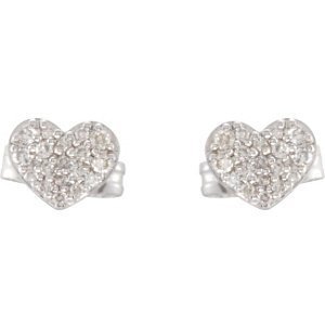 Diamond Heart Earrings