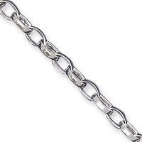 Sterling Silver Solid Polished Fancy Link Anklet