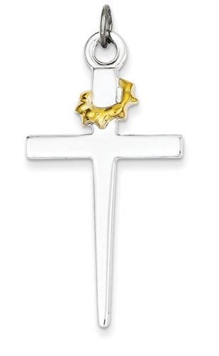 18k Gold -plated Sterling Silver Cross Pendant