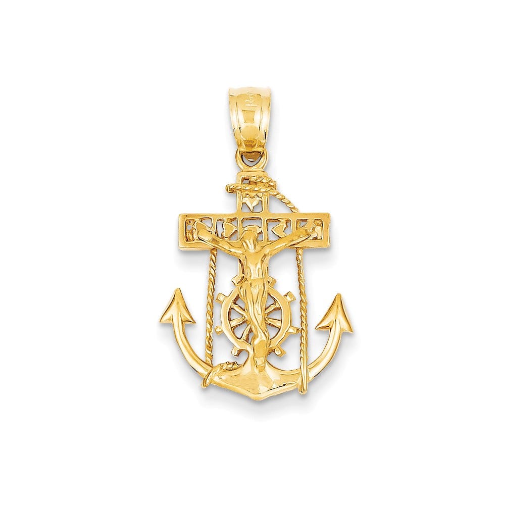 14k Mariners Cross Pendant