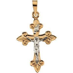 TWO TONE CRUCIFIX PENDANT