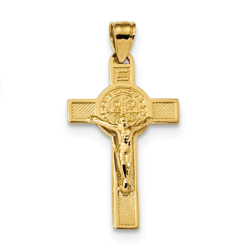 14k San Benito 2-Sided Crucifix Pendant