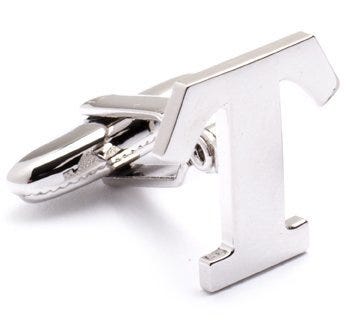 Genuine Sterling Silver Letter "T" Cufflinks