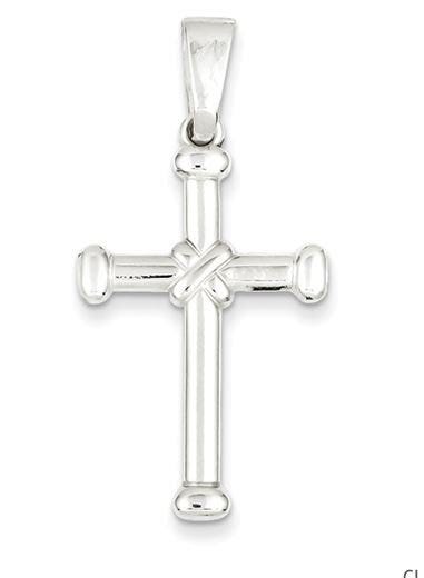 Sterling Silver Polished Cross Pendant
