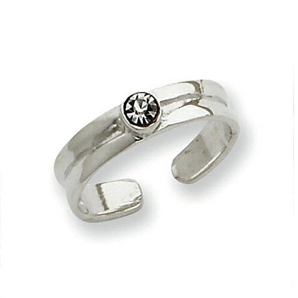 Sterling Silver CZ Toe Ring