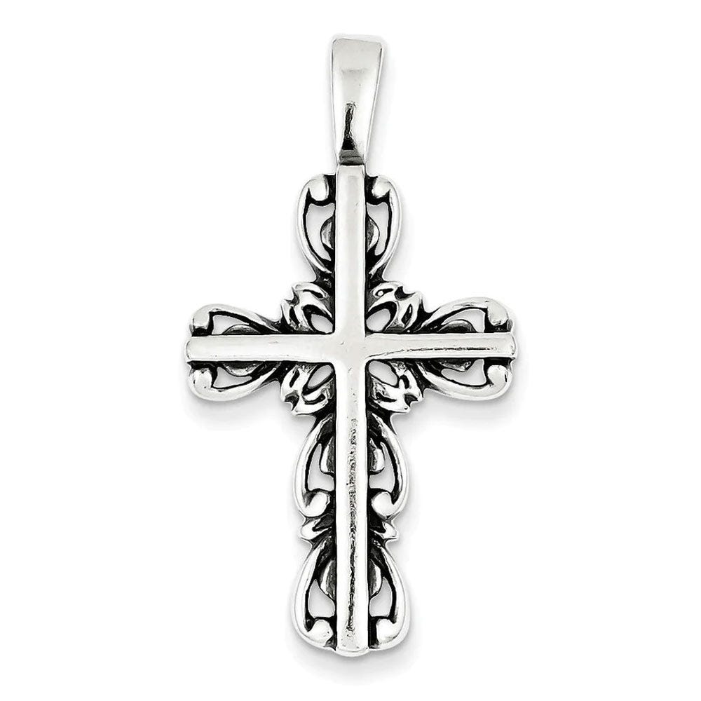 Sterling Silver Antiqued Cross Pendant