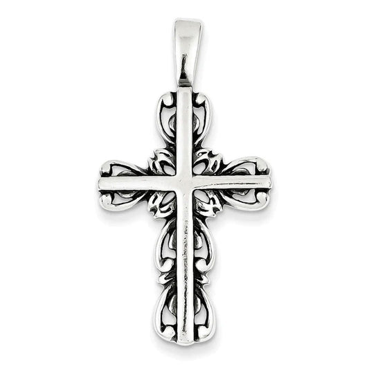 Sterling Silver Antiqued Cross Pendant