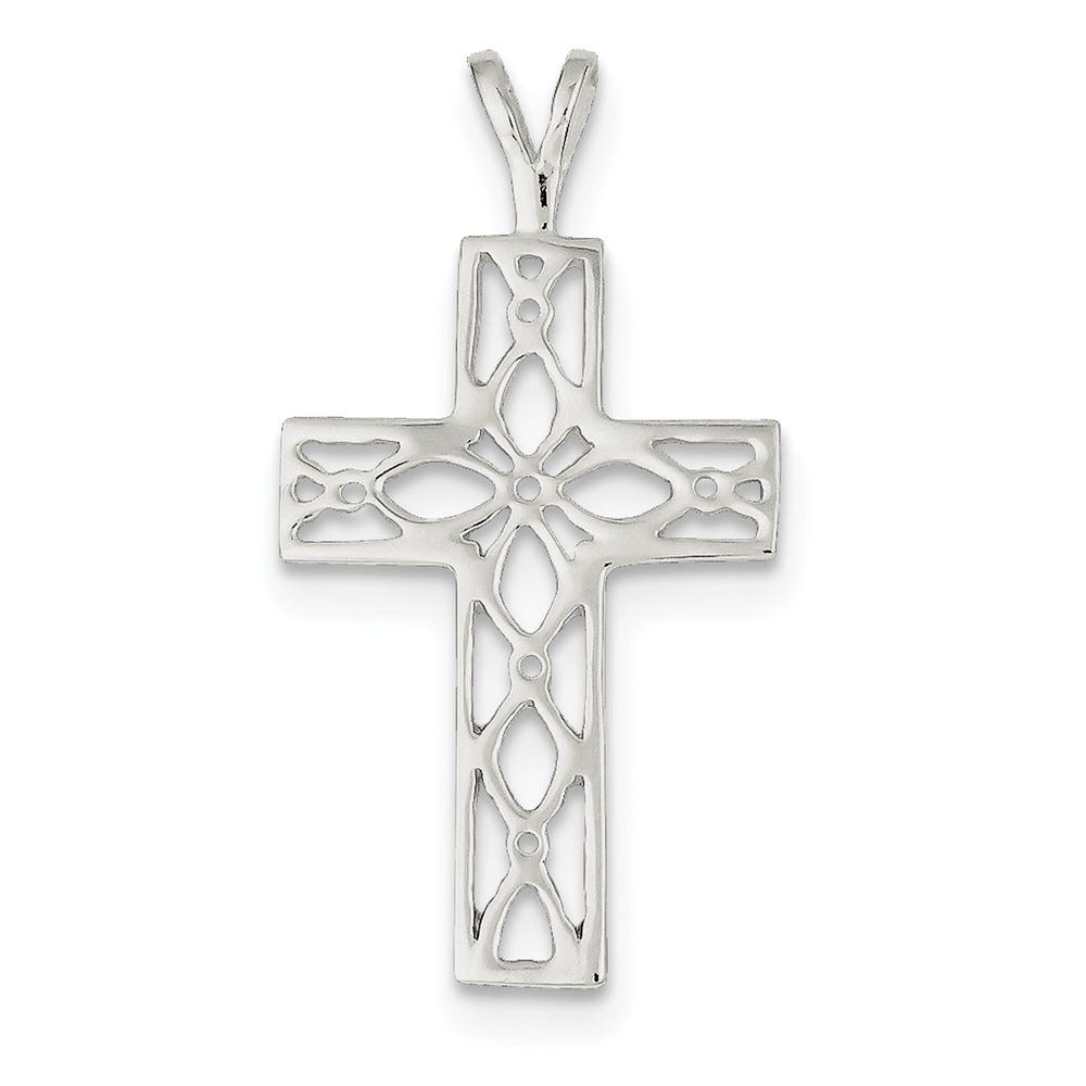 Sterling Silver Polished Cross Pendant