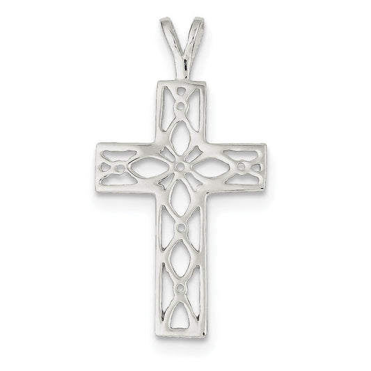 Sterling Silver Polished Cross Pendant