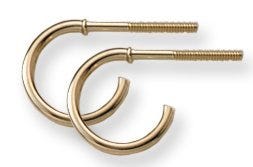 14K Yellow Gold Children's "Safety Back Hoop" Earrings