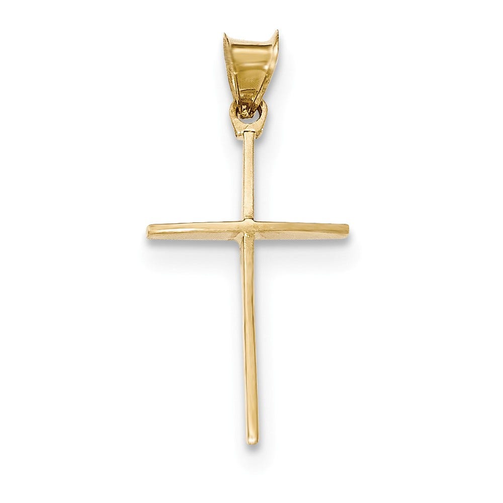 14k Polished Cross Pendant
