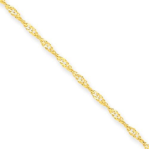 14k 1.6mm Singapore Chain