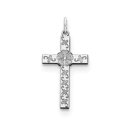 Sterling Silver Laser Designed Cross Pendant
