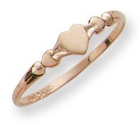 14K Yellow Gold Children's Signet "Heart" Ring