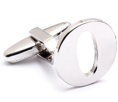 Genuine Sterling Silver Letter "O" Cufflinks