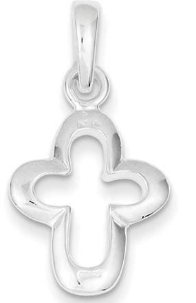 Sterling Silver Outline Cross Pendant