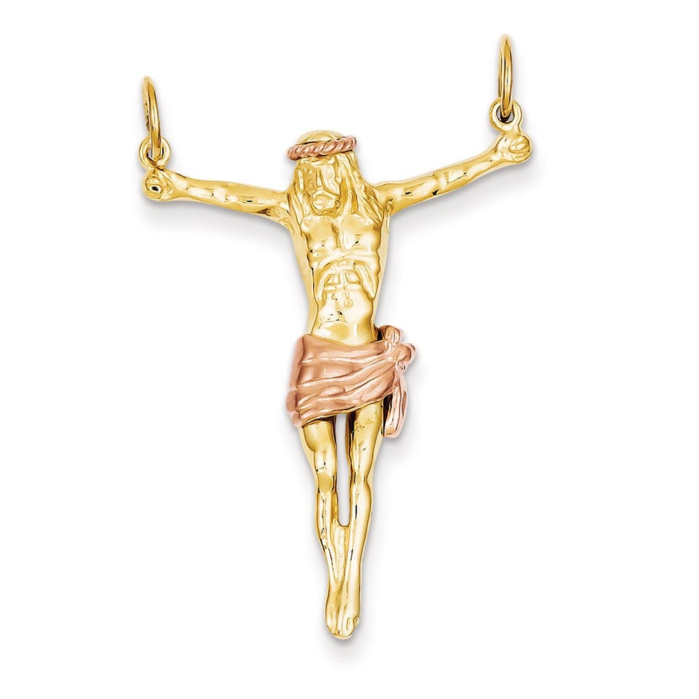14k Two-tone Rose Corpus Pendant