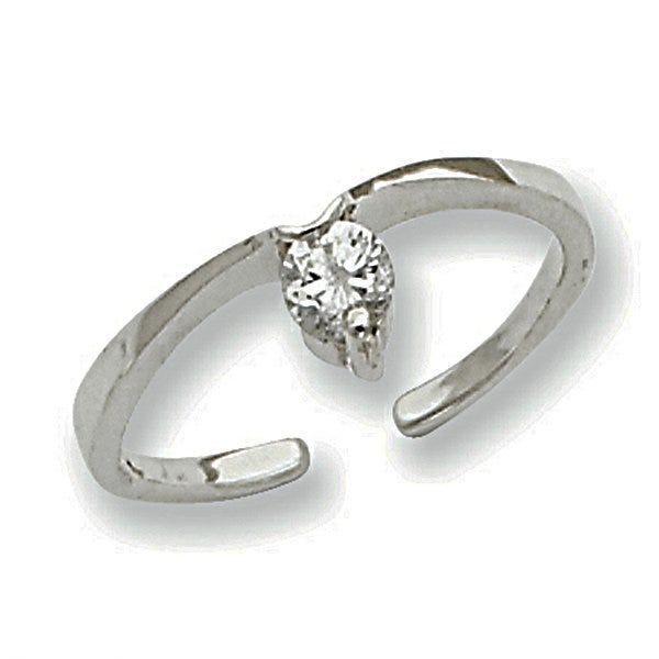 Sterling Silver CZ Toe Ring
