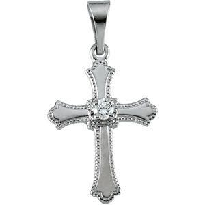 CROSS PENDANT W/DIAMOND