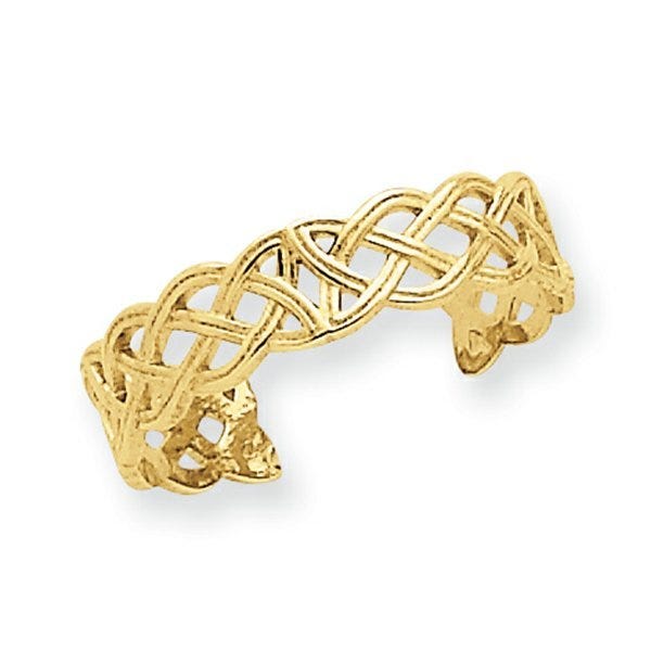 14k Yellow Gold Celtic Knot Toe Ring