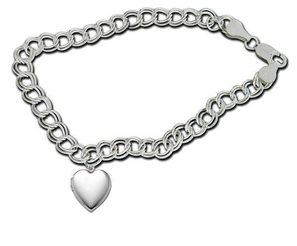 Sterling Silver "Sweetheart" Locket Bracelet