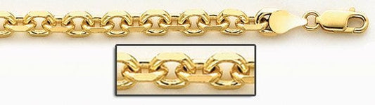 14K Yellow Gold 5.3 mm Cable Link Chain