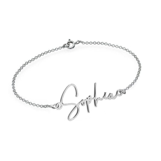 Exclusive Personalized Modern Script Name Anklet / Ankle Bracelet - Adjustable Size