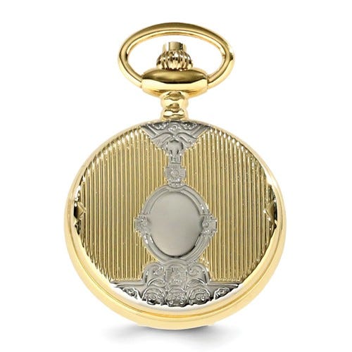 Charles Hubert Women's Two Tone Shield Design Necklace Watch
