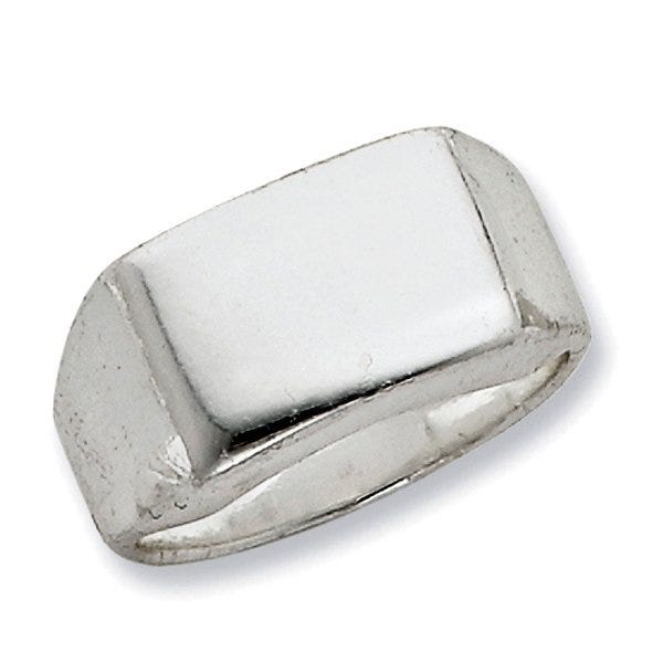 Sterling Silver Women's Rectangle Signet Ring